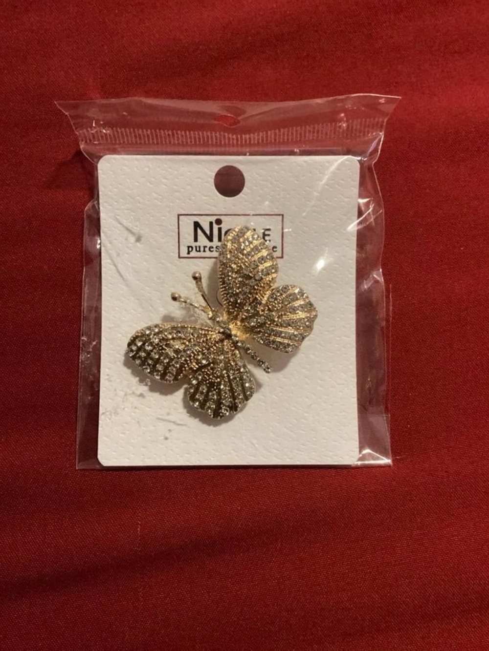 Gold Butterfly Pin by - Nicole Purest Essence (California)